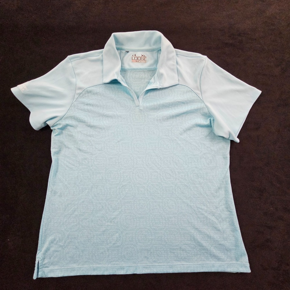 Under Armour Old Hickory Golf Blue Short Sleeve Performance Polo Shirt Womens XL